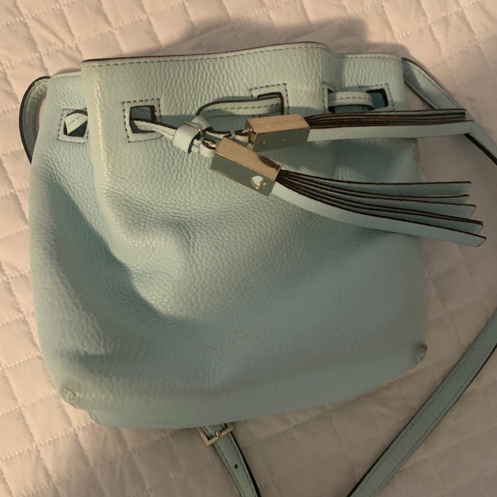 Light Blue Crossbody Bucket Bag
